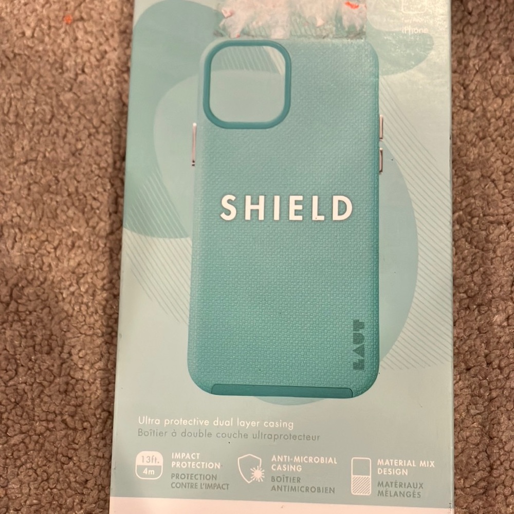Apple iphone 12 mini Case from LAUT Mint Green Shield anti-microbial NWT NEW